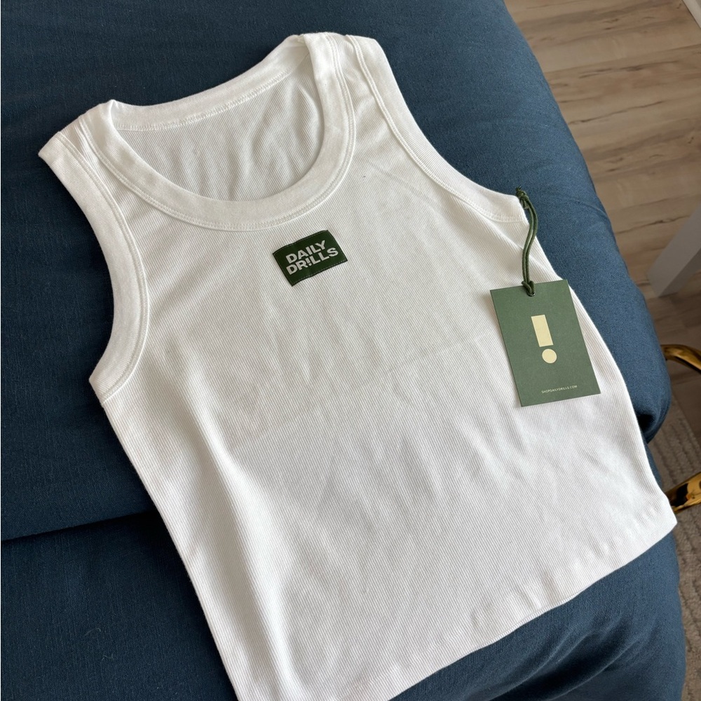 Daily Drills Classic White Tank Top